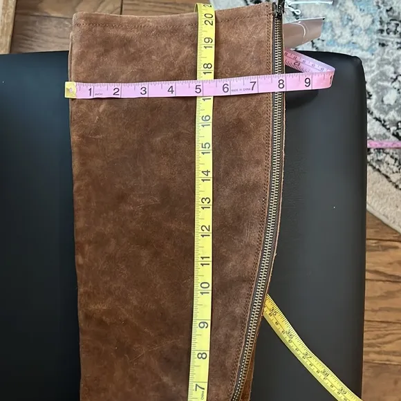 New!! Born Borman Distressed Suede Over The Knee Boots Brown Women’s Siz…
