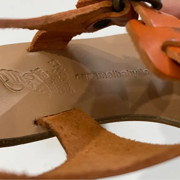 NEW Caramel Baby &amp; Child Ancient Greek leather sandals