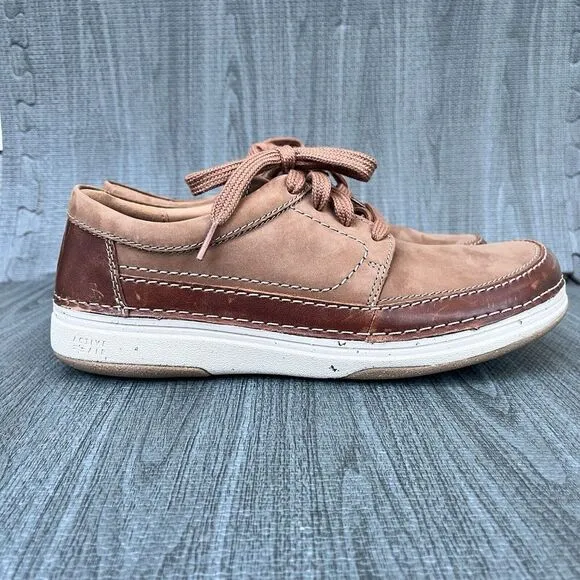New Clarks Men's Nature‎ 5 Lo Leather Shoes Dark Tan Mens 9 M