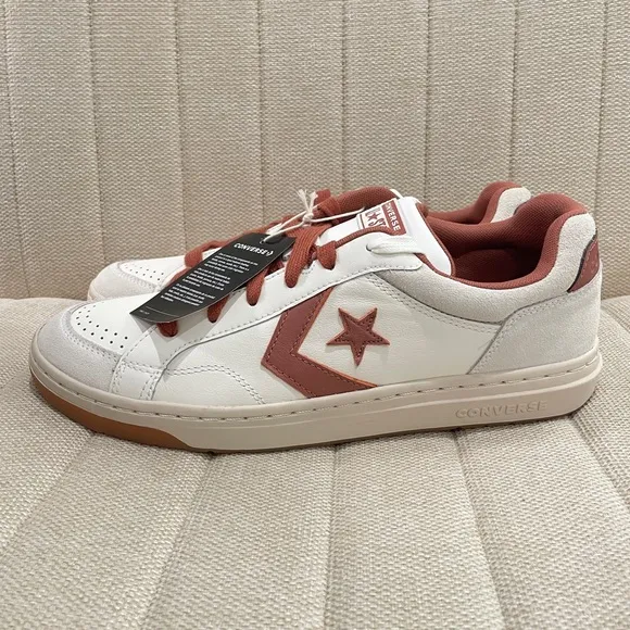 NEW Converse Mens Pro Blaze Classic Leather &amp; SuedeBeige Sneakers Size 11.5