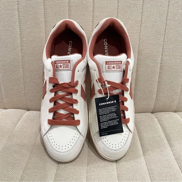 NEW Converse Mens Pro Blaze Classic Leather &amp; SuedeBeige Sneakers Size 11.5