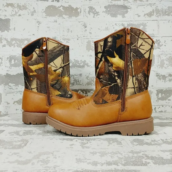 NEW Deer Stags Boy's Tour Brown Hunting Snow Ankle Boots i115