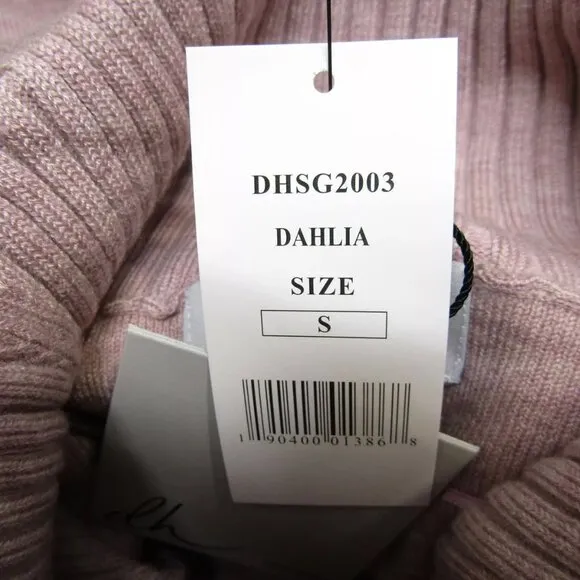 NEW DH NEW YORK Womens Becca Funnel Neck Soft Sweater Size S Dahlia Pink