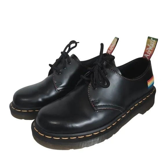 *NEW Dr. Martens 1461 For Pride Smooth Leather Oxford Shoes Womens US 6 Rainbow