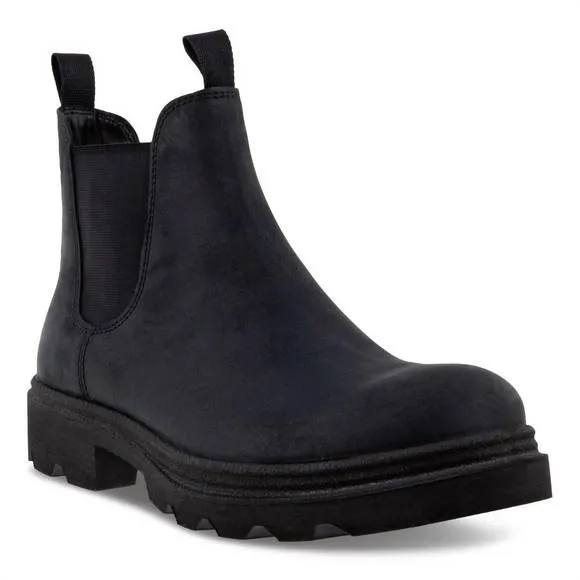 NEW ECCO men's grainer chelsea boot in black