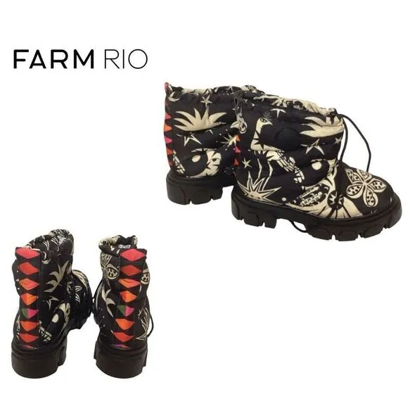New. Farm Rio black puffer bootie. Size 7. Retails $295
