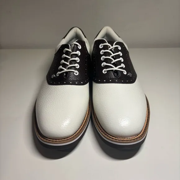NEW G/FORE Saddle Gallivanter Snow Espresso Golf Shoes Mens Size 12
