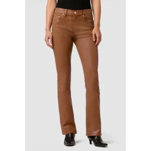 NEW HUDSON barbara high rise baby boot jean in coated caramel cafe