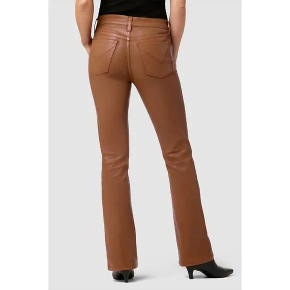 NEW HUDSON barbara high rise baby boot jean in coated caramel cafe
