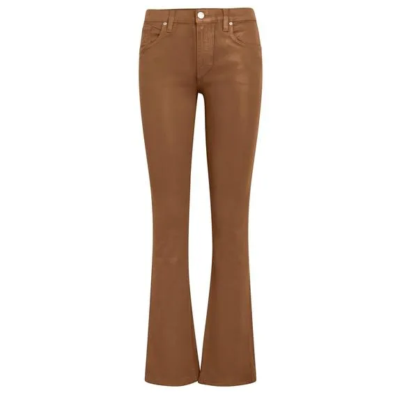 NEW HUDSON barbara high rise baby boot jean in coated caramel cafe