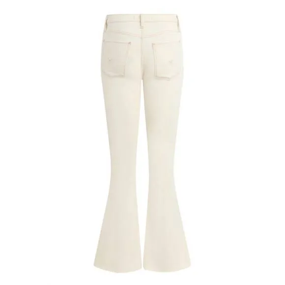 NEW HUDSON nico mid-rise bootcut barefoot jeans in ecru