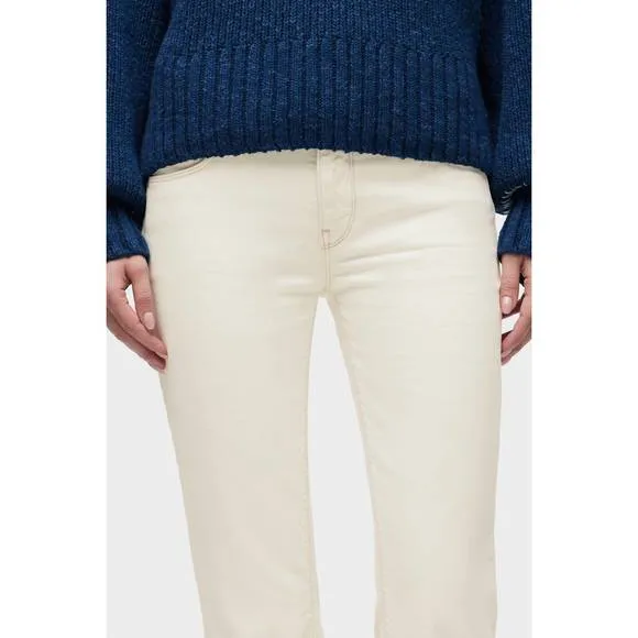 NEW HUDSON nico mid-rise bootcut barefoot jeans in ecru