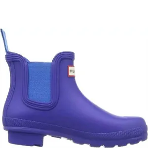 NEW HUNTER women's original chelsea rain boot in bitter indigo/polar blue