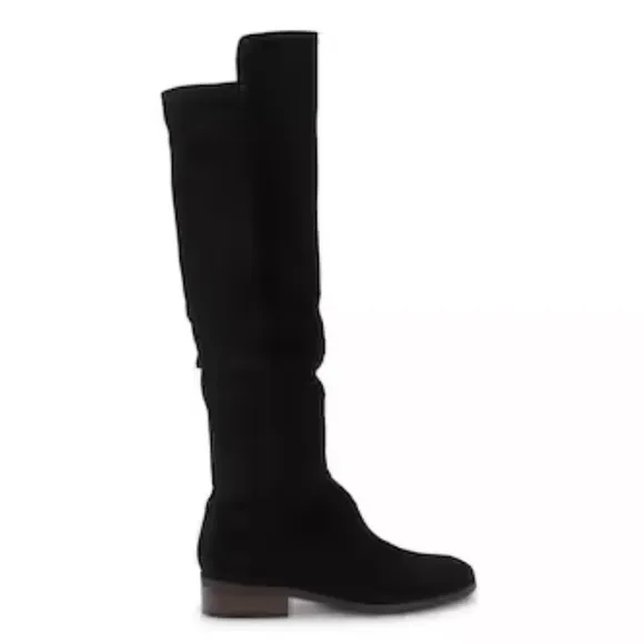 NEW Lucky Brand Calypso Over-The-Knee Boot in Black Suede Fabric Combo size 6.5