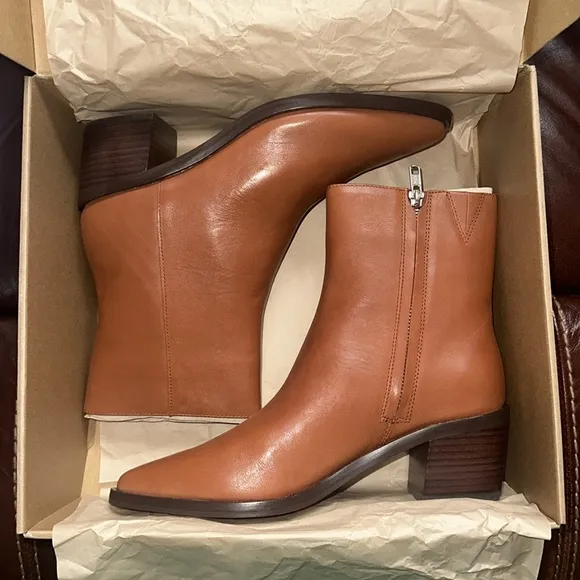 🔥🔥🔥NEW Madewell The Darcy Brown Leather Ankle Boots