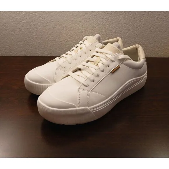 NEW‎ Mens DR. SCHOLL'S OFF Off White LEATHER Sneaker Shoes AUTHENTIC Sz 10 #608