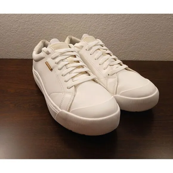 NEW‎ Mens DR. SCHOLL'S OFF Off White LEATHER Sneaker Shoes AUTHENTIC Sz 10 #608