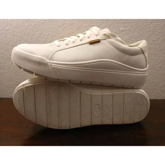 NEW‎ Mens DR. SCHOLL'S OFF Off White LEATHER Sneaker Shoes AUTHENTIC Sz 10 #608