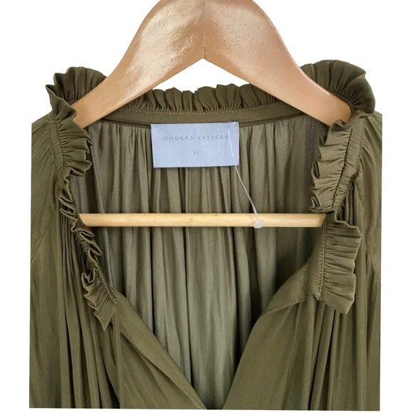 NEW Modern Citizen Magdalena Olive Maxi Dress Size 2X