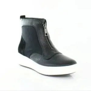 New Naturalizer Tisha Womens Zipper Ankle Booties black hiking sneaker boots 8