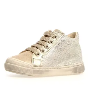 NEW NATURINO GIRL'S DORD ZIP SUEDE FASHION SHOES, PLATINUM