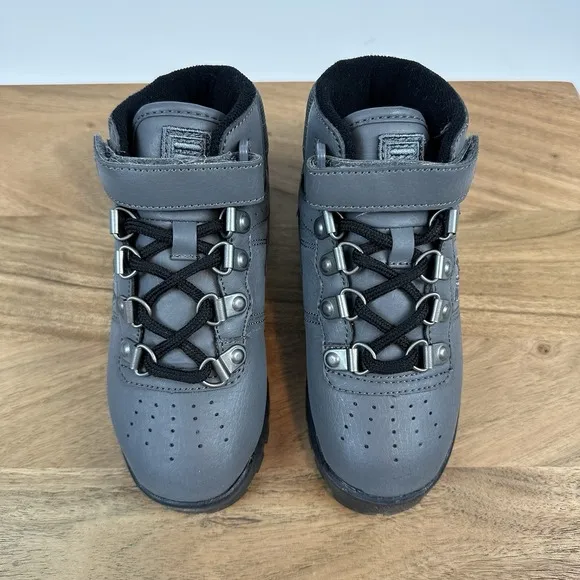 New NIB Little Kids Fila F-13 Weather Tech Gray Outdoor Ankle Boots Size 12 C