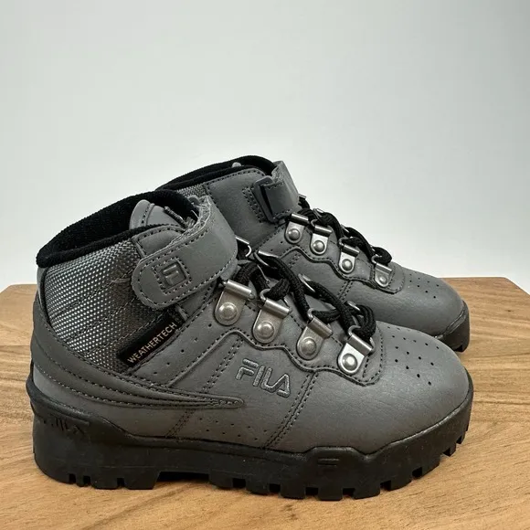 New NIB Little Kids Fila F-13 Weather Tech Gray Outdoor Ankle Boots Size 12 C