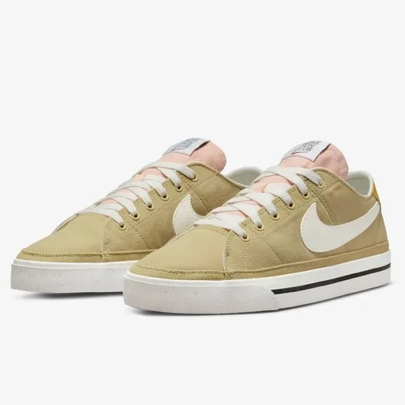 NEW Nike Court Legacy Next Nature Mens Casual Canvas Shoes Tan