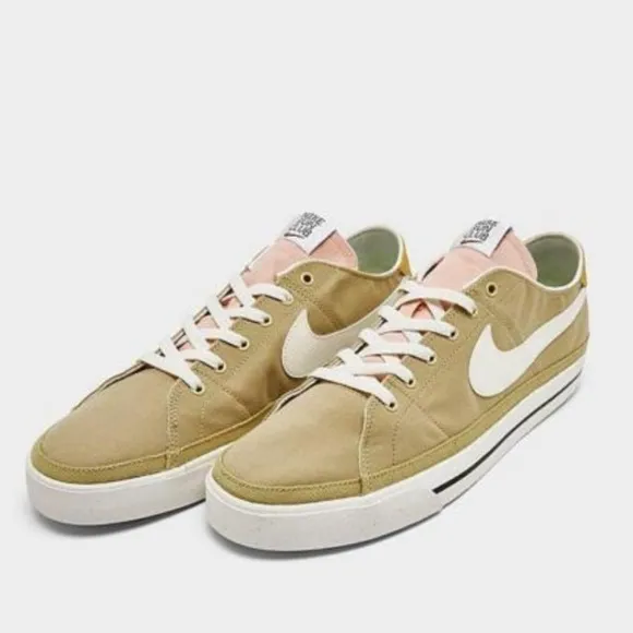 NEW Nike Court Legacy Next Nature Mens Casual Canvas Shoes Tan