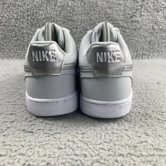 New Nike Shoes Court Vision Low Womens 9.5 Pure Platinum Silver Mens 8 Unisex
