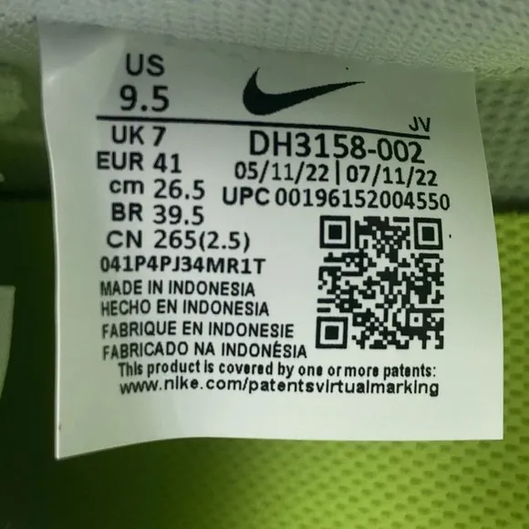 New Nike Shoes Court Vision Low Womens 9.5 Pure Platinum Silver Mens 8 Unisex