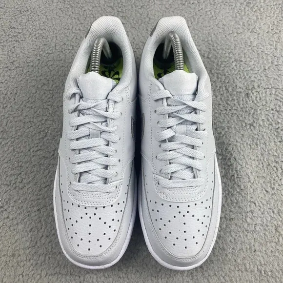 New Nike Shoes Court Vision Low Womens 9.5 Pure Platinum Silver Mens 8 Unisex
