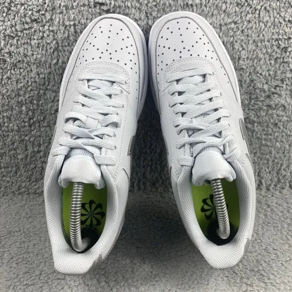 New Nike Shoes Court Vision Low Womens 9.5 Pure Platinum Silver Mens 8 Unisex