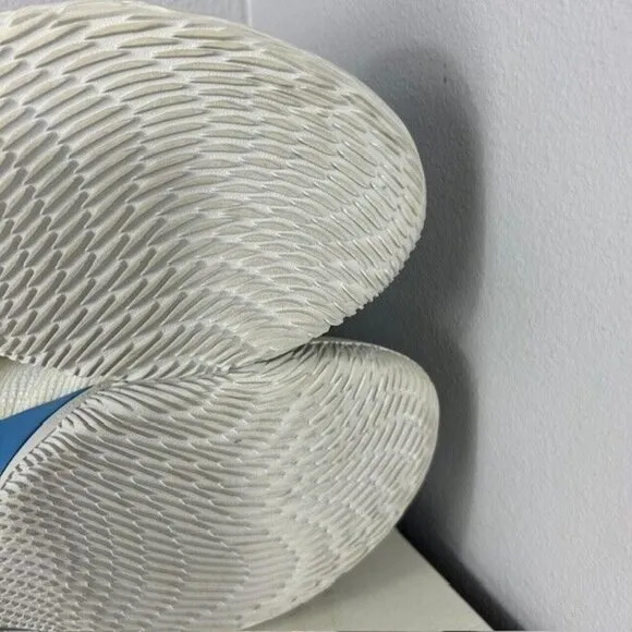 New Nike Zoom Shift 2 Mens White Light Blue Basketball Shoes Size 13.5 #AT3873