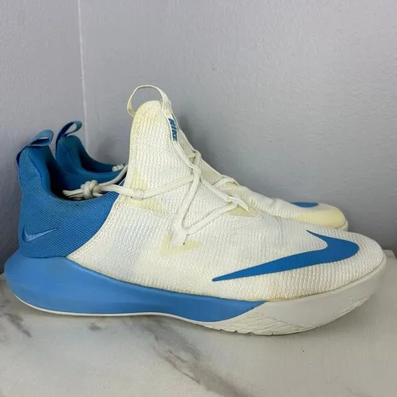 New Nike Zoom Shift 2 Mens White Light Blue Basketball Shoes Size 13.5 #AT3873