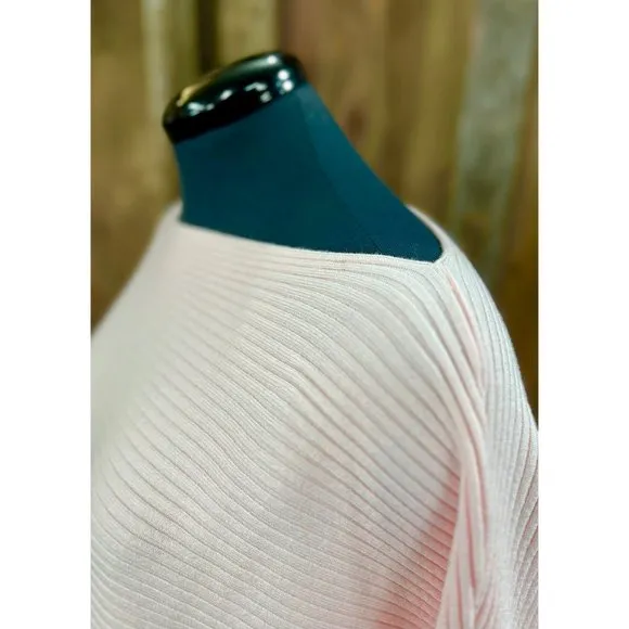 NEW Pink Ribbed Oversized Sweater