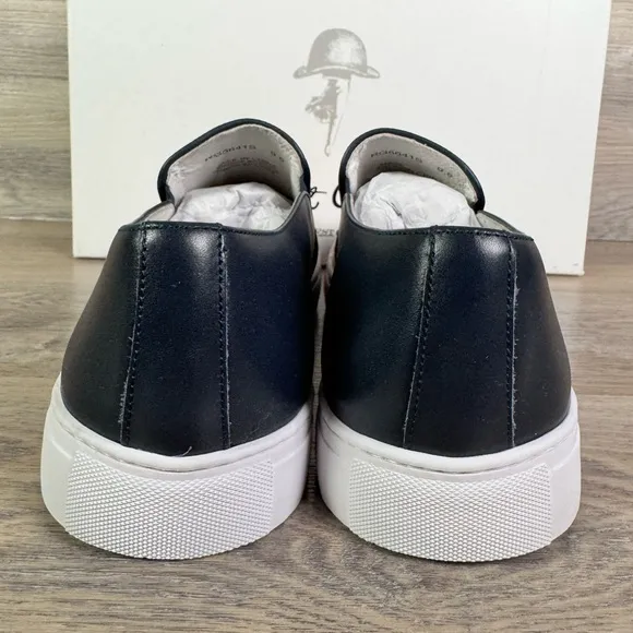 New Robert Graham Splash Mens Blue Leather Lifestyle Sneakers Shoes