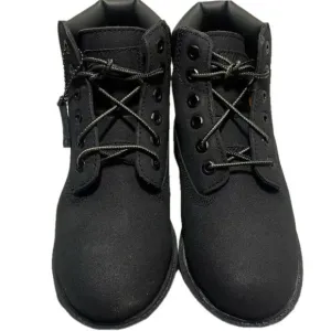 NEW TIMBERLAND Boys Premium Boots Size 2.5 Waterproof 6-Inch Padded Collar Black