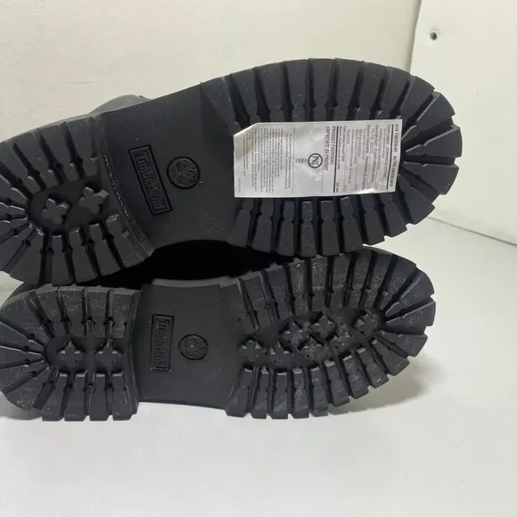 NEW TIMBERLAND Boys Premium Boots Size 2.5 Waterproof 6-Inch Padded Collar Black