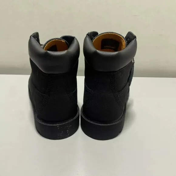 NEW TIMBERLAND Boys Premium Boots Size 2.5 Waterproof 6-Inch Padded Collar Black
