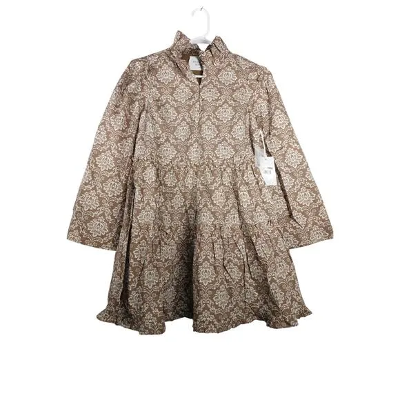 New Tuckernuck Hyacinth House Moss Printed Floral Mini Dress Cotton XXS 1600-11