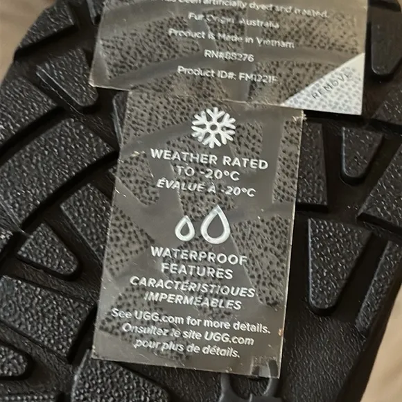 NEW UGG KIDS TOTY WEATHER BLACK/CHARCOAL BOOTS