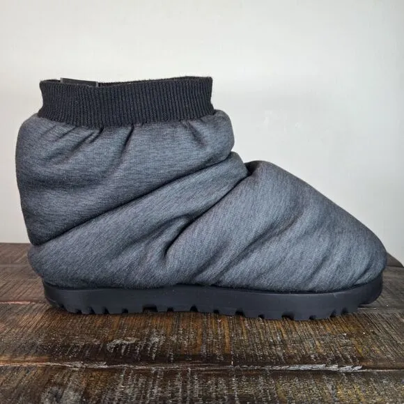 NEW UGG Spaceslider Jersey Booties Womens 7 Platform Liner Puffy Boot Gray Black
