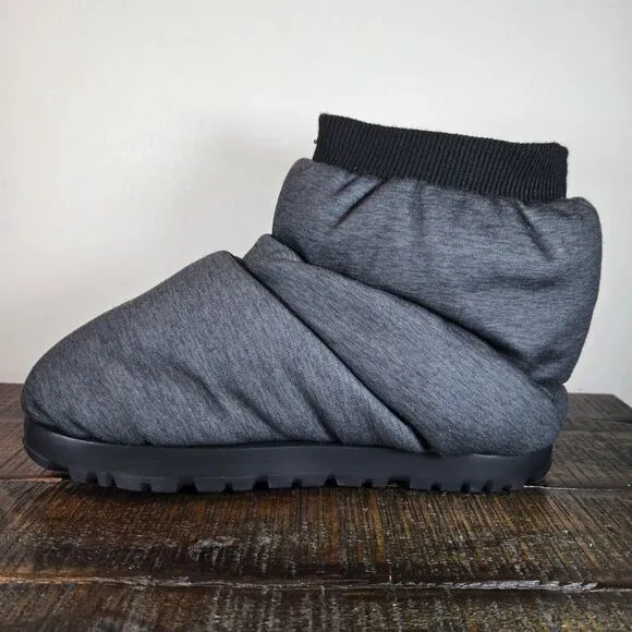 NEW UGG Spaceslider Jersey Booties Womens 7 Platform Liner Puffy Boot Gray Black