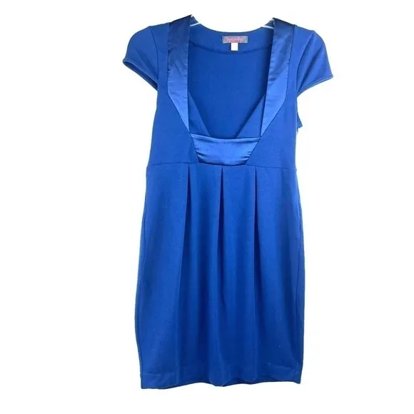 New-vintage Just Sweet (A J-Lo Brand) Empire Waist Satin Accents Mini Dress SZ S