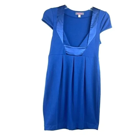New-vintage Just Sweet (A J-Lo Brand) Empire Waist Satin Accents Mini Dress SZ S