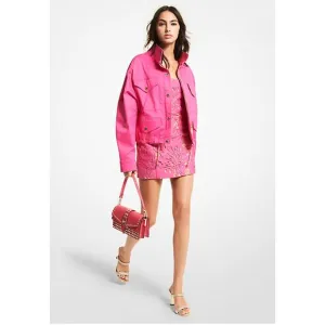 New with Tags Michael Kors Organic Stretch Cotton in Pink Anorak SZ L
