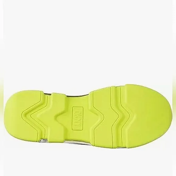 New w/o Box DKNY Tokyo Neon Fashion Lace-Up Zip Sneakers Size 6