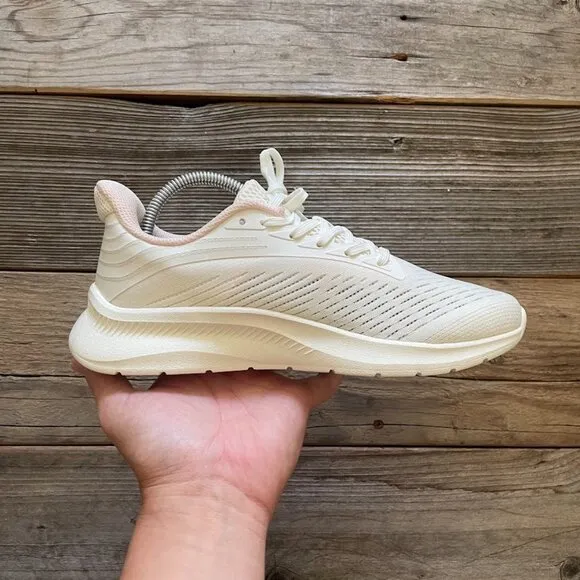 New Women Anta Light Beige Running Shoes Sneakers
