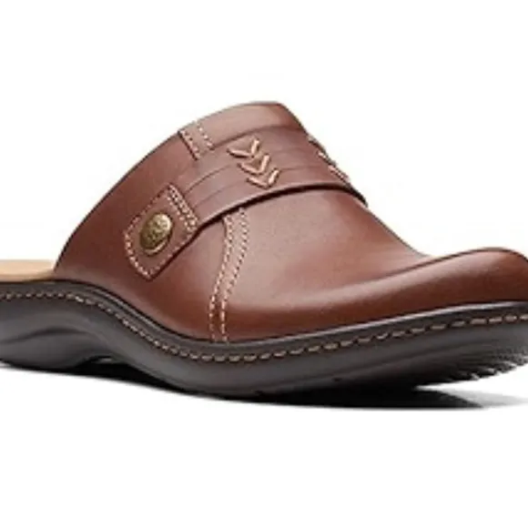 New Women’s Sz 8 Clarks Laurieann Ella Leather Clogs